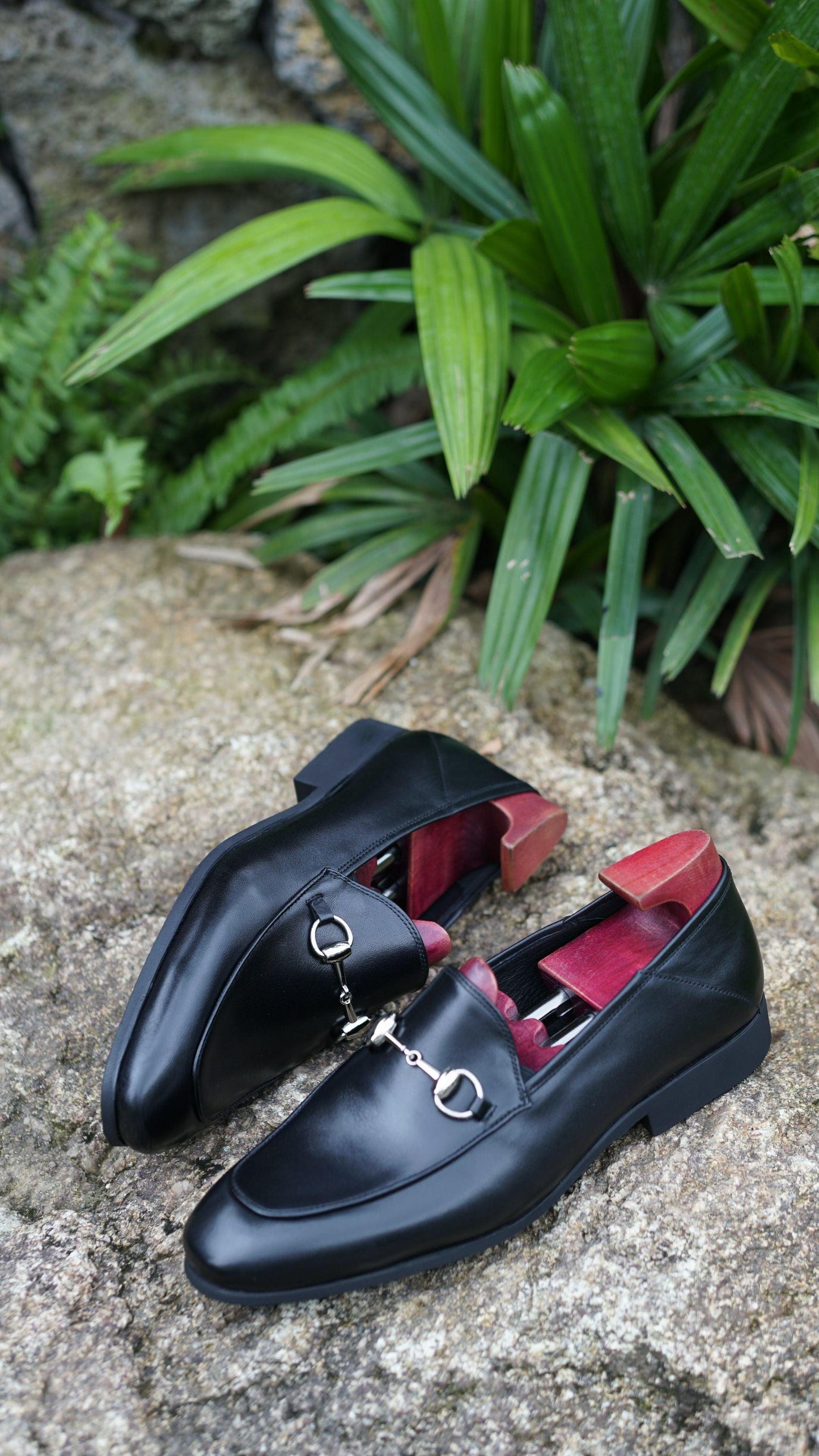 Maziya Black loafer Gold Strap top - Image #1