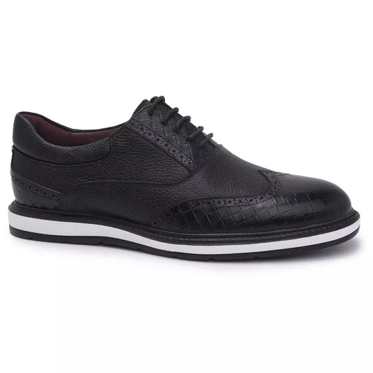 Black leather Casual Sneaker