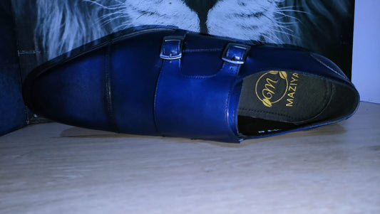 Maziya Formal Shoe Double Strap Navy - Image #1